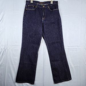 LRL Lauren Ralph Lauren sz 14 Jeans Y2K Dark Wash Classic Bootcut Inseam 30"